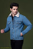 1 Pc Men s Stitched Denim Fur Jacket