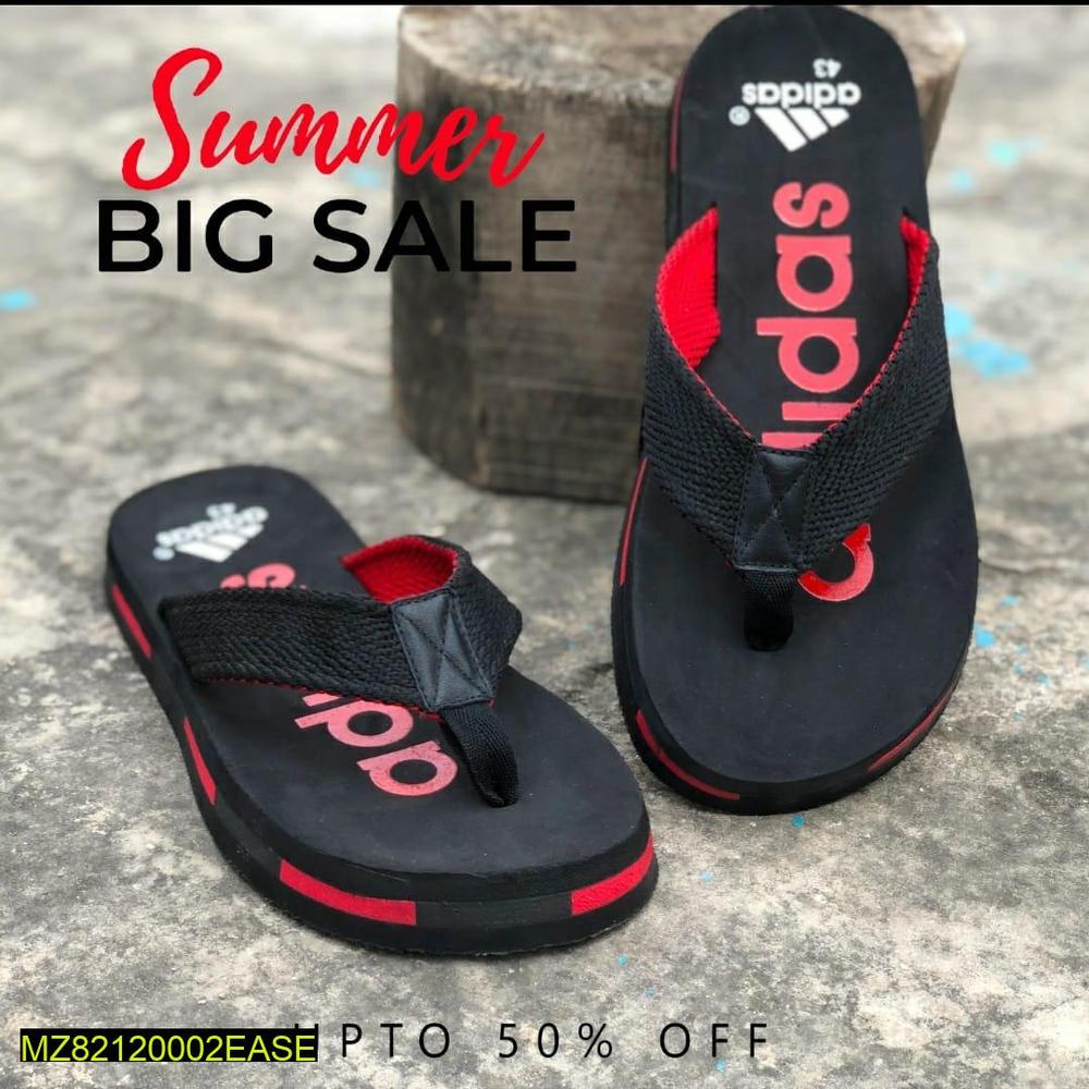 Stylisg Men s Flip Flops - Black Red