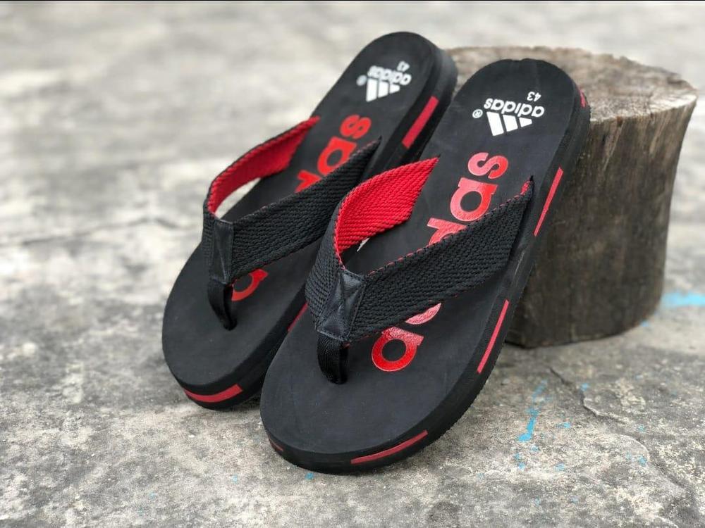 Stylisg Men s Flip Flops - Black Red