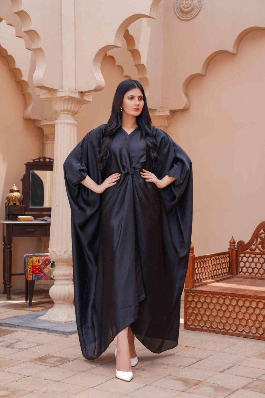 1 Pc Women s Stitched Slik Kaftan Gown